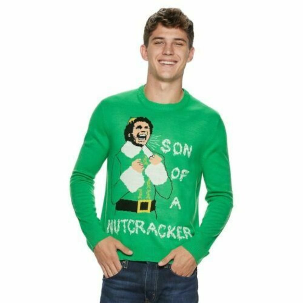 NEW Elf Son of a Nutcracker Ugly Christmas Sweater Small